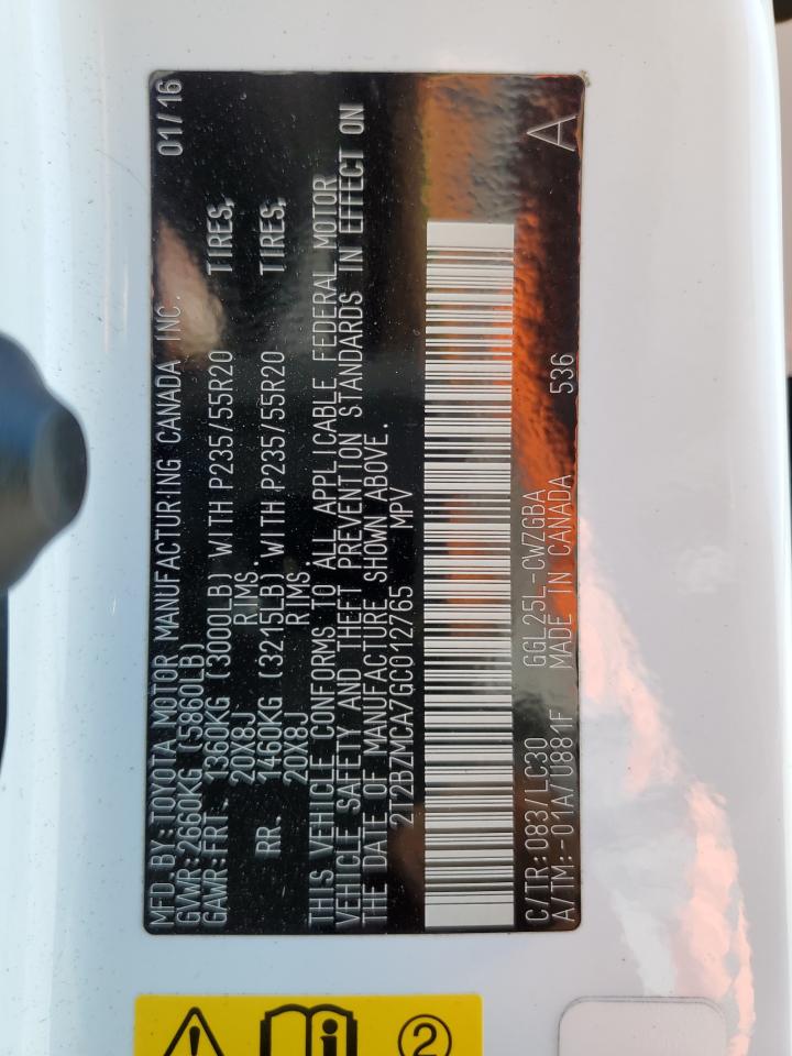 2016 Lexus Rx 350 Base VIN: 2T2BZMCA7GC012765 Lot: 82500225