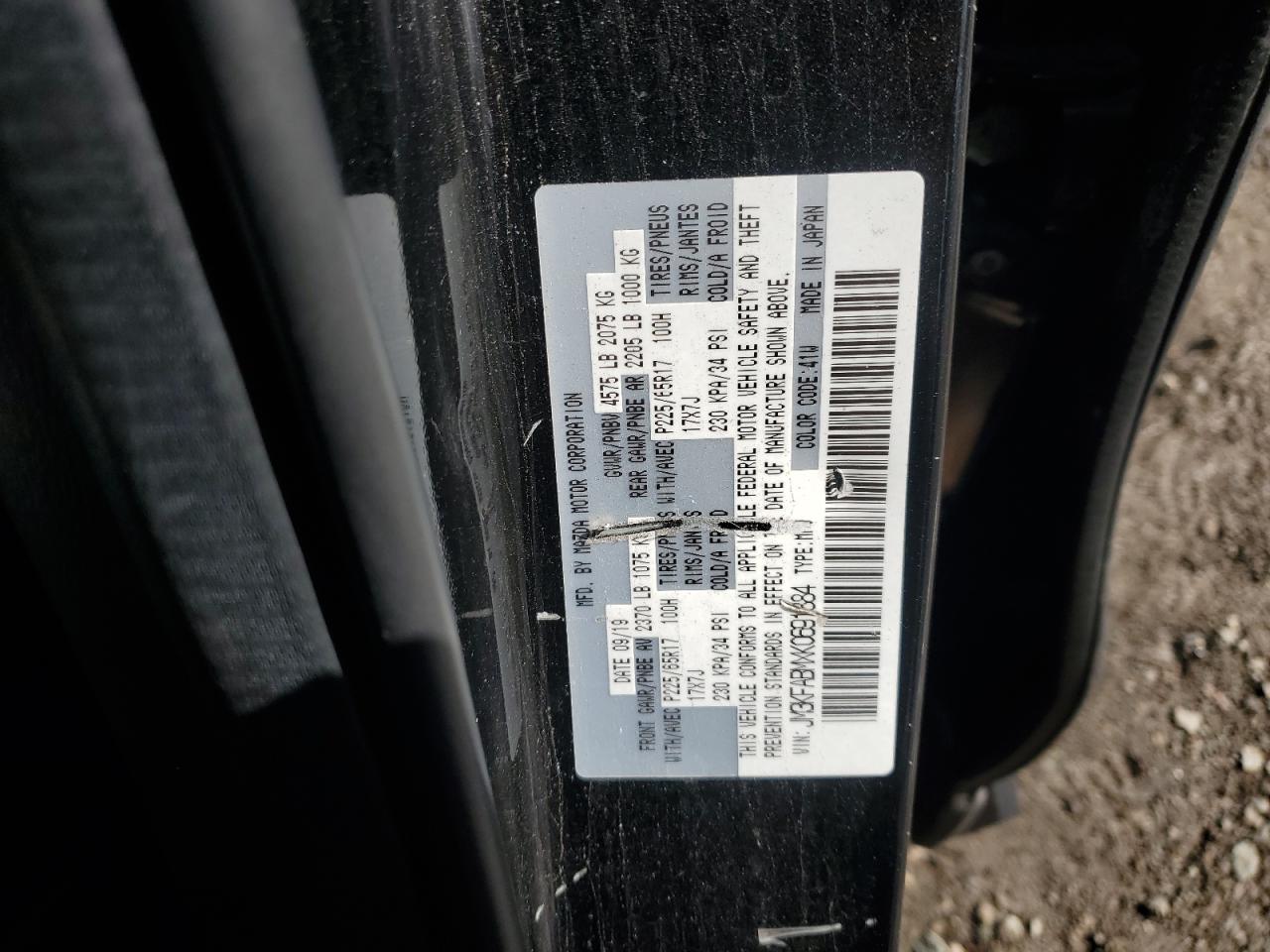 2019 Mazda Cx-5 Sport VIN: JM3KFABMXK0691884 Lot: 82467835