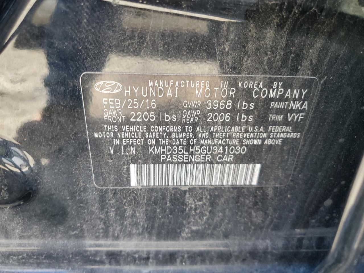 2016 Hyundai Elantra Gt VIN: KMHD35LH5GU341030 Lot: 86310805