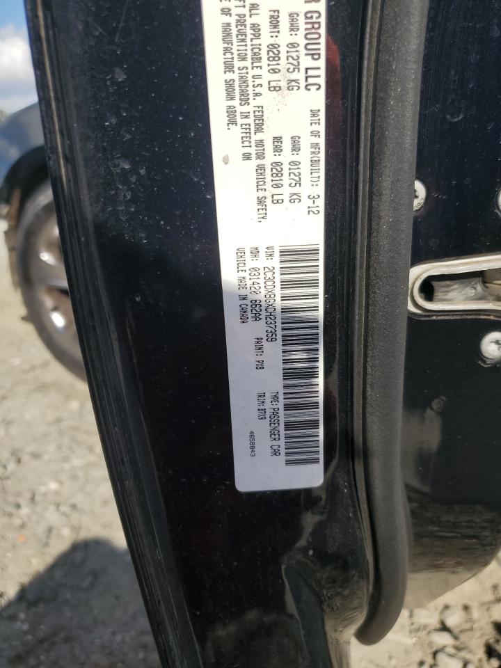 2012 Dodge Charger Se VIN: 2C3CDXBGXCH237359 Lot: 82160615