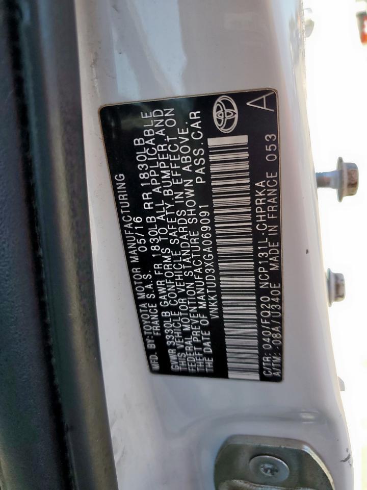 2016 Toyota Yaris L VIN: VNKKTUD3XGA069091 Lot: 82397115
