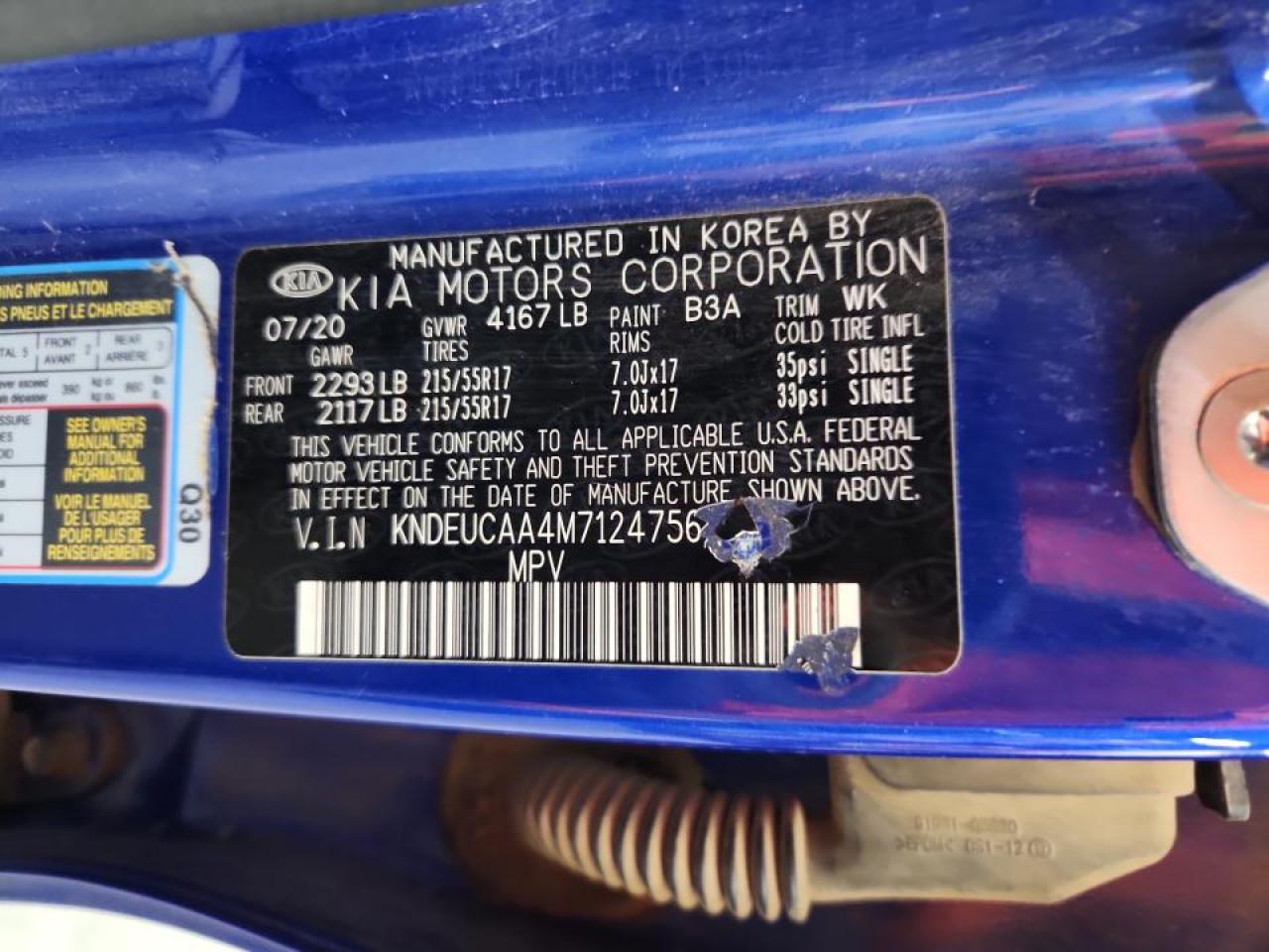 2021 Kia Seltos S VIN: KNDEUCAA4M7124756 Lot: 86670655