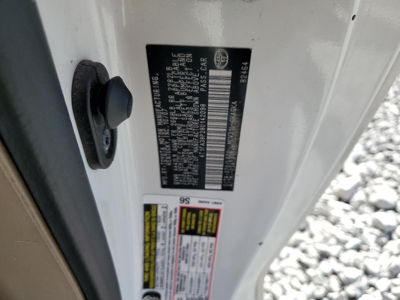 2008 Toyota Camry Solara Se VIN: 4T1FA38P28U142098 Lot: 82534825