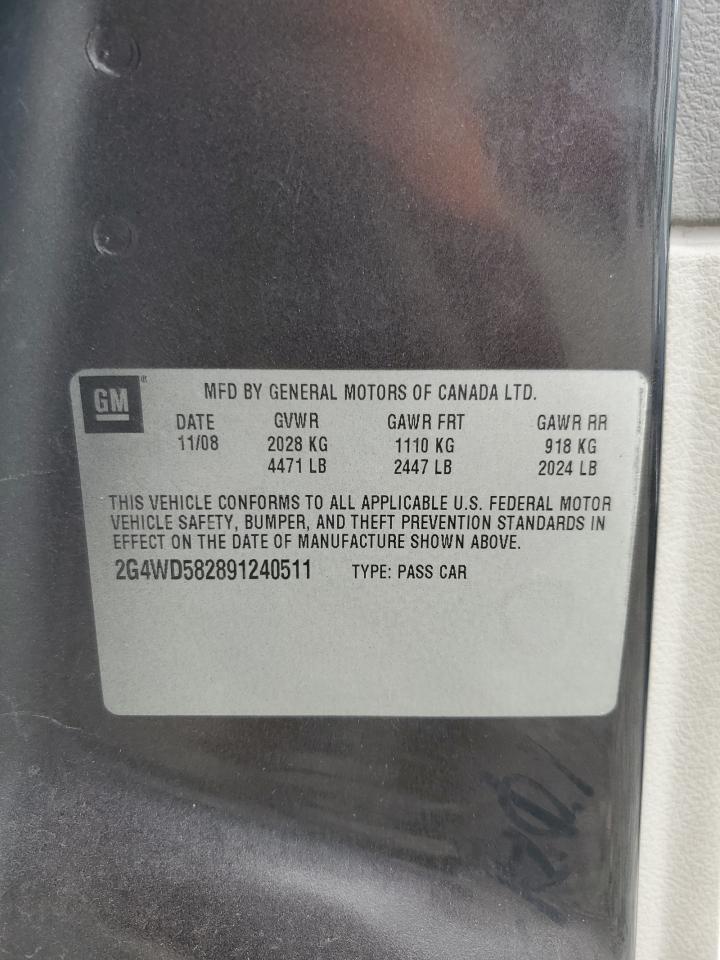 2008 Buick Lacrosse Cxl VIN: 2G4WD582281169546 Lot: 82311275