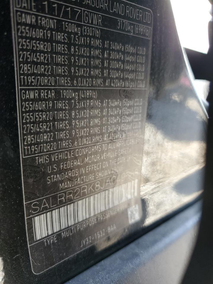 2018 Land Rover Discovery Hse VIN: SALRR2RK8JA049688 Lot: 85099795