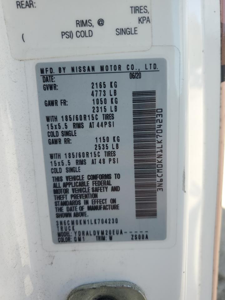 2020 Nissan Nv200 2.5S VIN: 3N6CM0KN1LK704230 Lot: 84865885