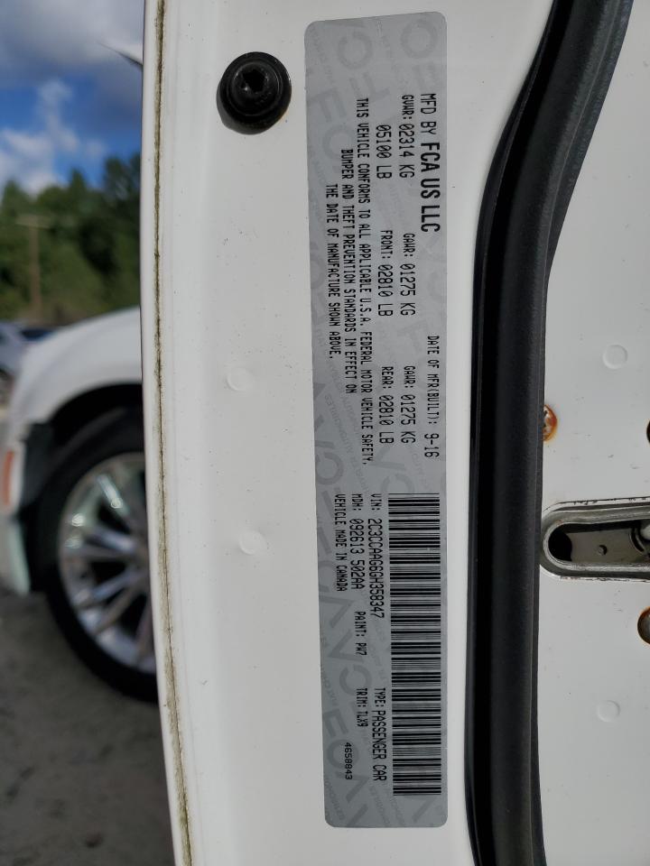 2016 Chrysler 300 Limited VIN: 2C3CCAAG6GH358347 Lot: 84008065