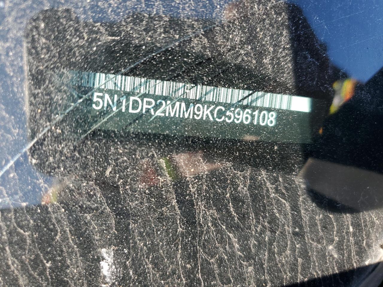 2019 Nissan Pathfinder S VIN: 5N1DR2MM9KC596108 Lot: 82482725