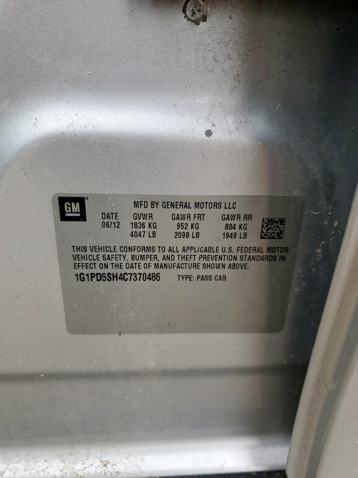 2010 Chevrolet Cruze Ls VIN: 1G1PD5SH4C7370486 Lot: 85784505