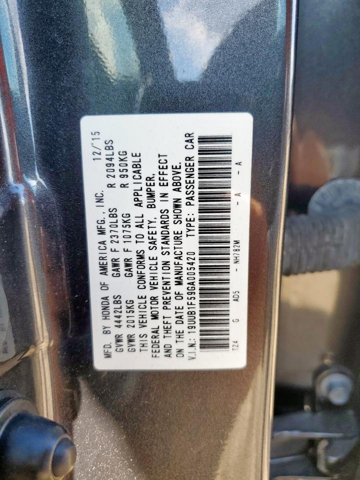 2016 Acura Tlx Tech VIN: 19UUB1F59GA005420 Lot: 85642495