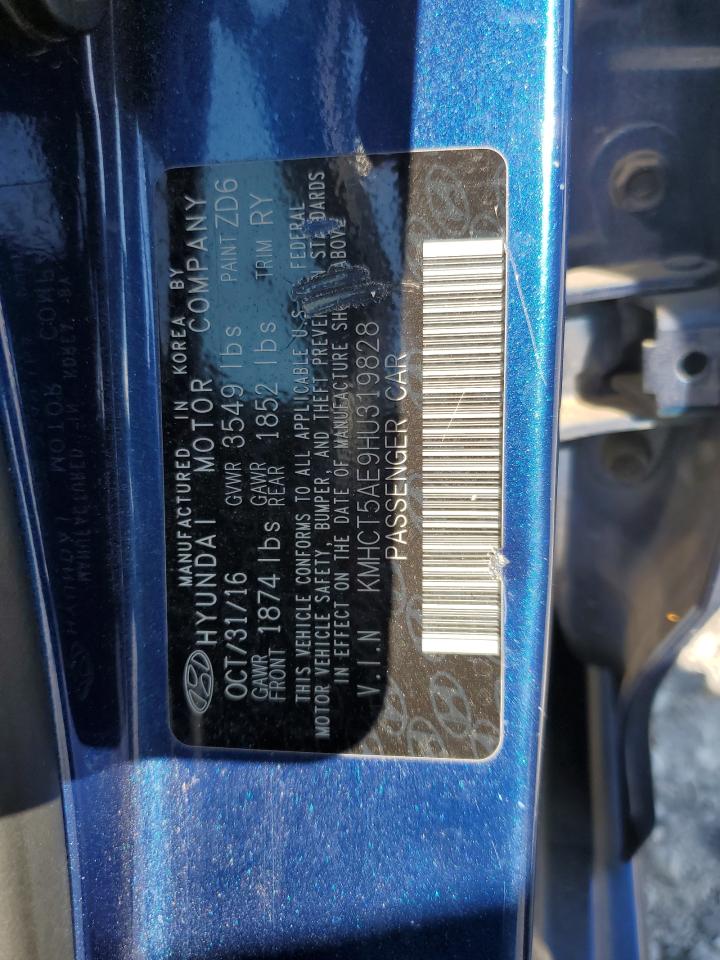 2017 Hyundai Accent Se VIN: KMHCT5AE9HU319828 Lot: 84009785