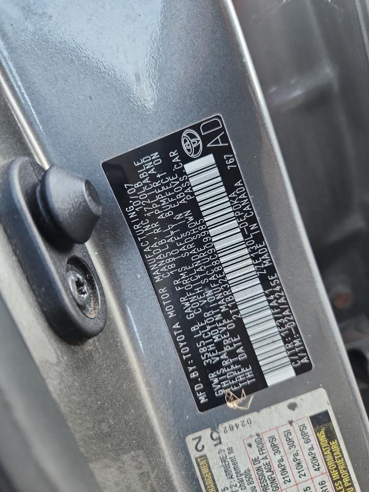 2008 Toyota Corolla Ce VIN: 2T1BR32E88C909985 Lot: 85257165