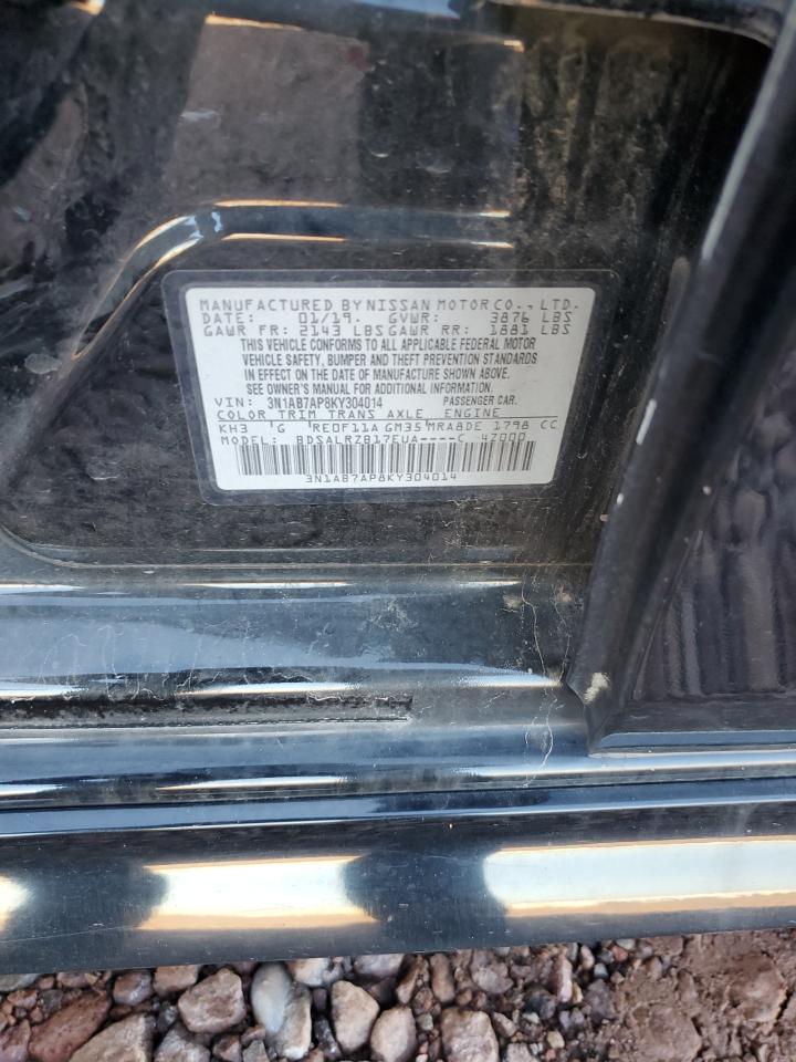 2019 Nissan Sentra S VIN: 3N1AB7AP8KY304014 Lot: 86775775
