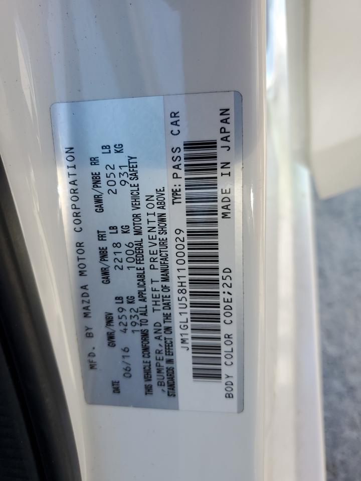 2017 Mazda 6 Sport VIN: JM1GL1U58H1100029 Lot: 89888475