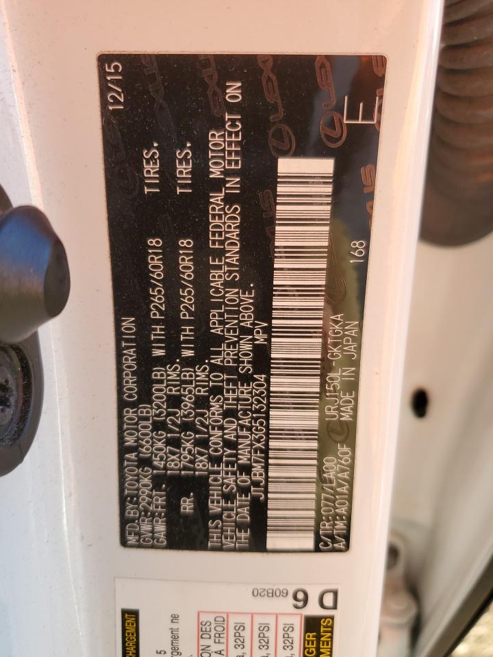 2016 Lexus Gx 460 VIN: JTJBM7FX3G5132304 Lot: 89670955