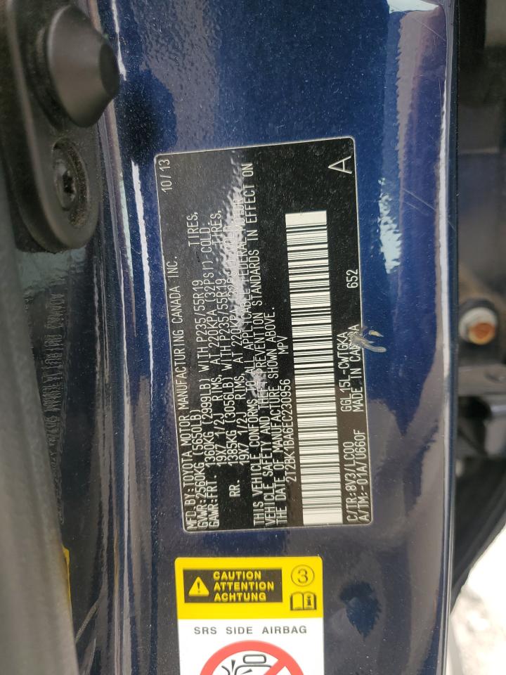 2014 Lexus Rx 350 Base VIN: 2T2BK1BA6EC230956 Lot: 86290785