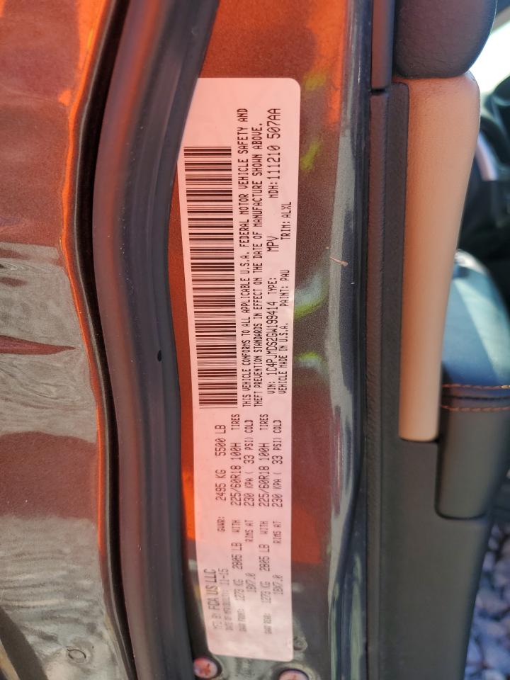 2016 Jeep Cherokee Limited VIN: 1C4PJMDS2GW199414 Lot: 90614155