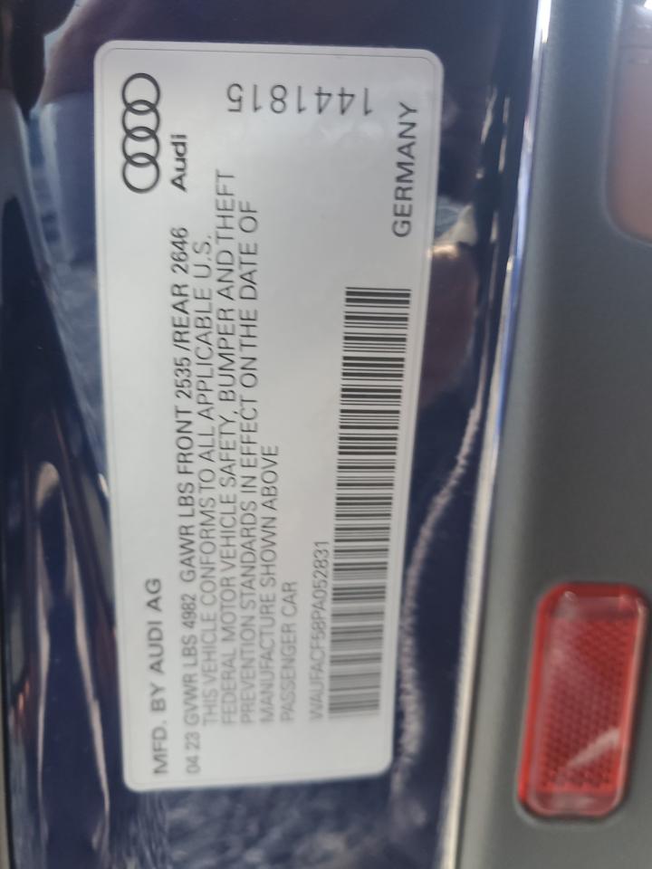 2023 Audi A5 Premium Plus 45 VIN: WAUFACF58PA052831 Lot: 89540805