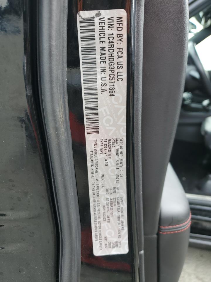 2023 Dodge Durango Gt VIN: 1C4RDHDG3PC571864 Lot: 82228955