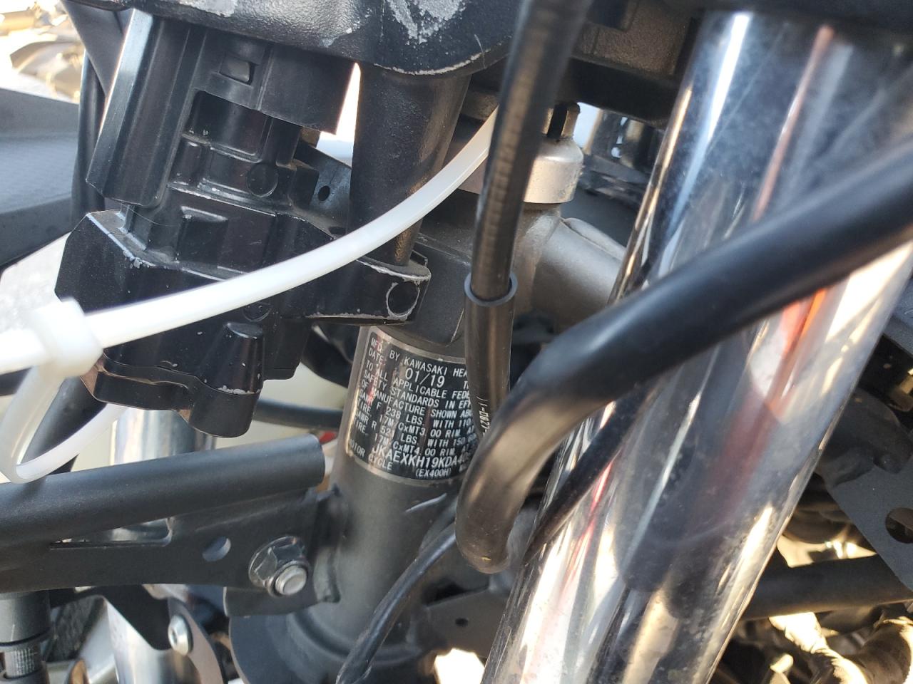 2019 Kawasaki Ex400 VIN: JKAEXKH19KDA40595 Lot: 84599435