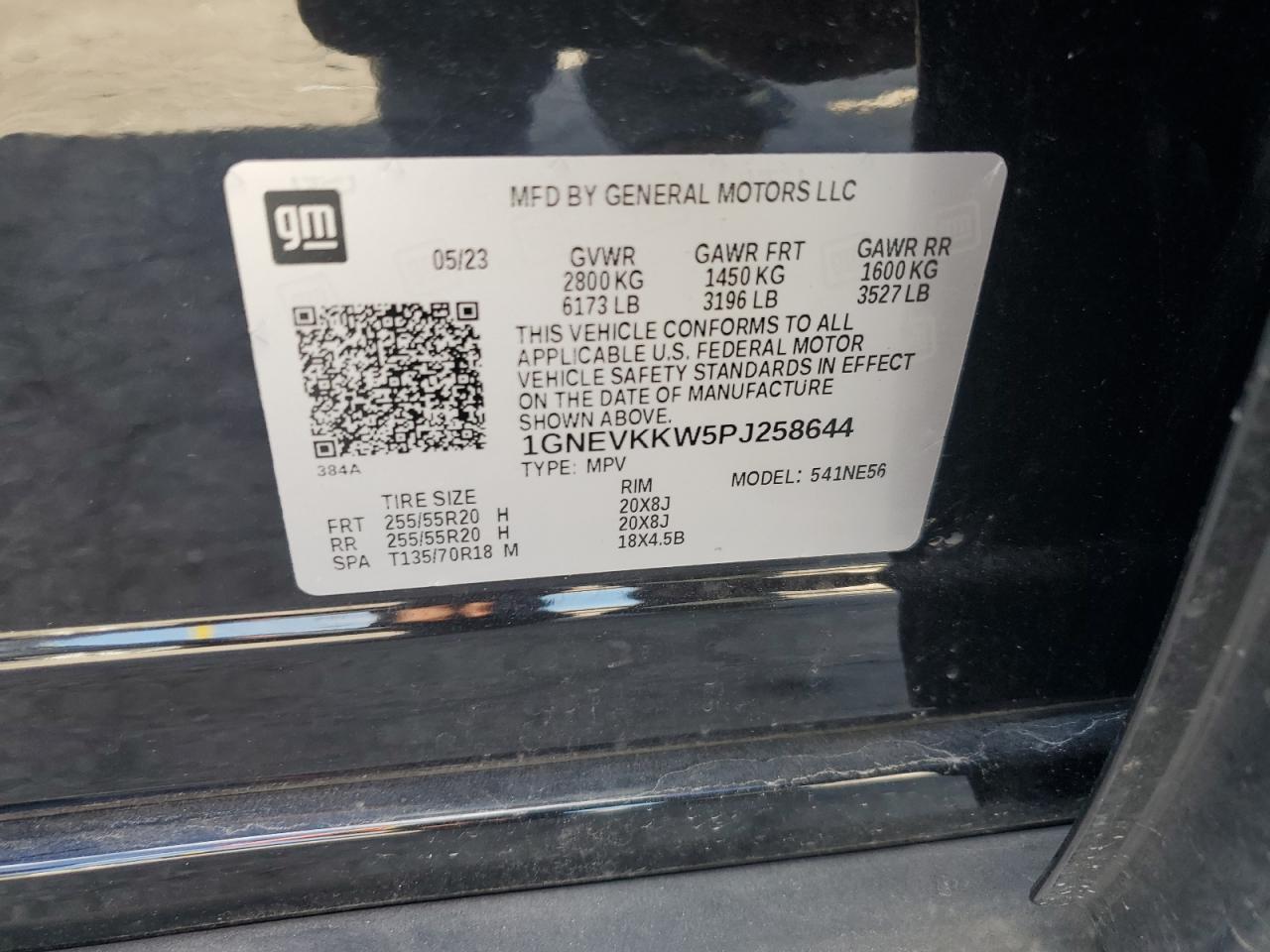 2023 Chevrolet Traverse Premier VIN: 1GNEVKKW5PJ258644 Lot: 85767265