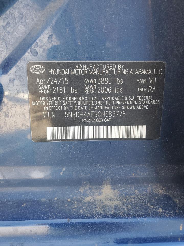 2016 Hyundai Elantra Se VIN: 5NPDH4AE9GH683776 Lot: 85925225