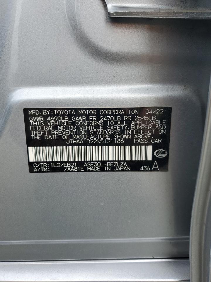 2022 Lexus Is 300 VIN: JTHAA1D22N5121186 Lot: 82211005