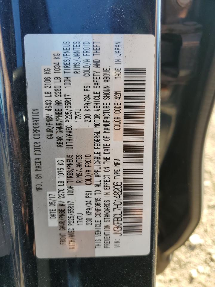 2017 Mazda Cx-5 Touring VIN: JM3KFBCL7H0148206 Lot: 87039455