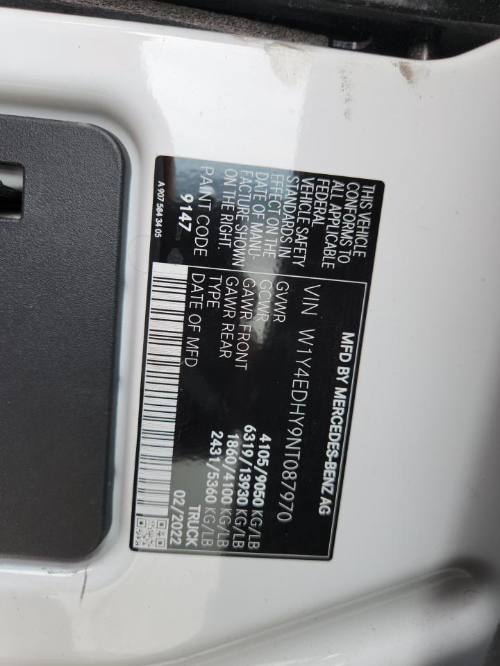 2022 Mercedes-Benz Sprinter 2500 VIN: W1Y4EDHY9NT087970 Lot: 84257455