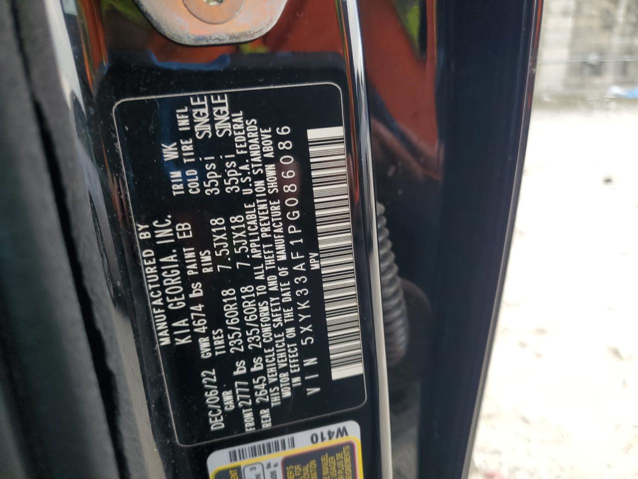 2023 Kia Sportage Ex VIN: 5XYK33AF1PG086086 Lot: 85493255