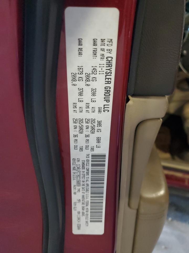 2012 Jeep Grand Cherokee Overland VIN: 1C4RJFCT9CC156859 Lot: 86097835