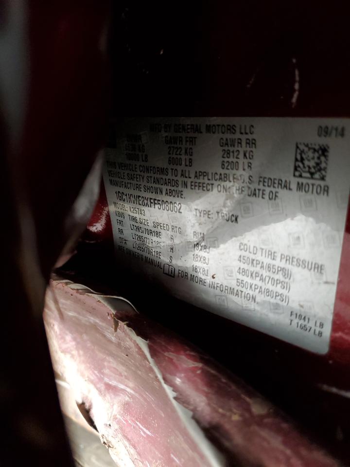 2015 Chevrolet Silverado K2500 Heavy Duty Ltz VIN: 1GC1KWE8XFF508062 Lot: 84738345