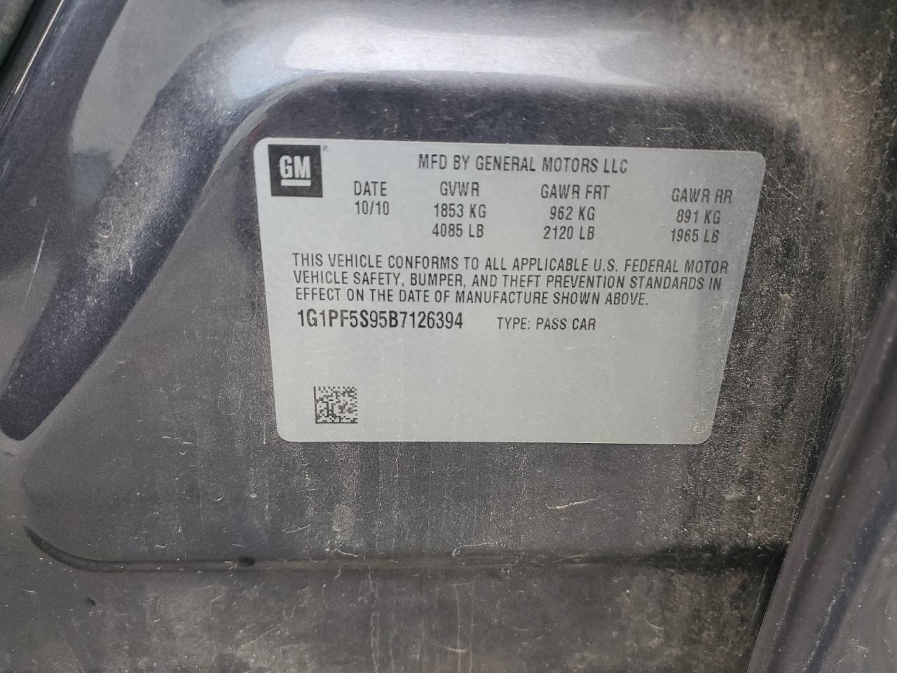 2013 Chevrolet Cruze Lt VIN: 1G1PC5SB2D7167970 Lot: 86179665