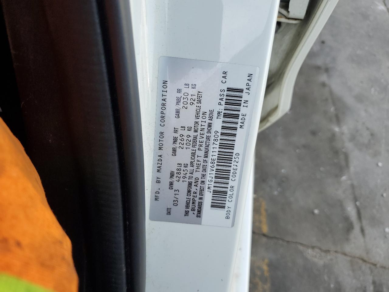 2014 Mazda 6 Touring VIN: JM1GJ1V68E1117809 Lot: 84907445