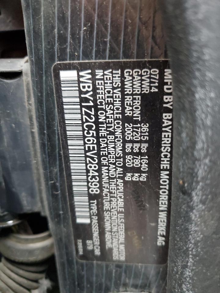 2014 BMW I3 Bev VIN: WBY1Z2C56EV284398 Lot: 89524025