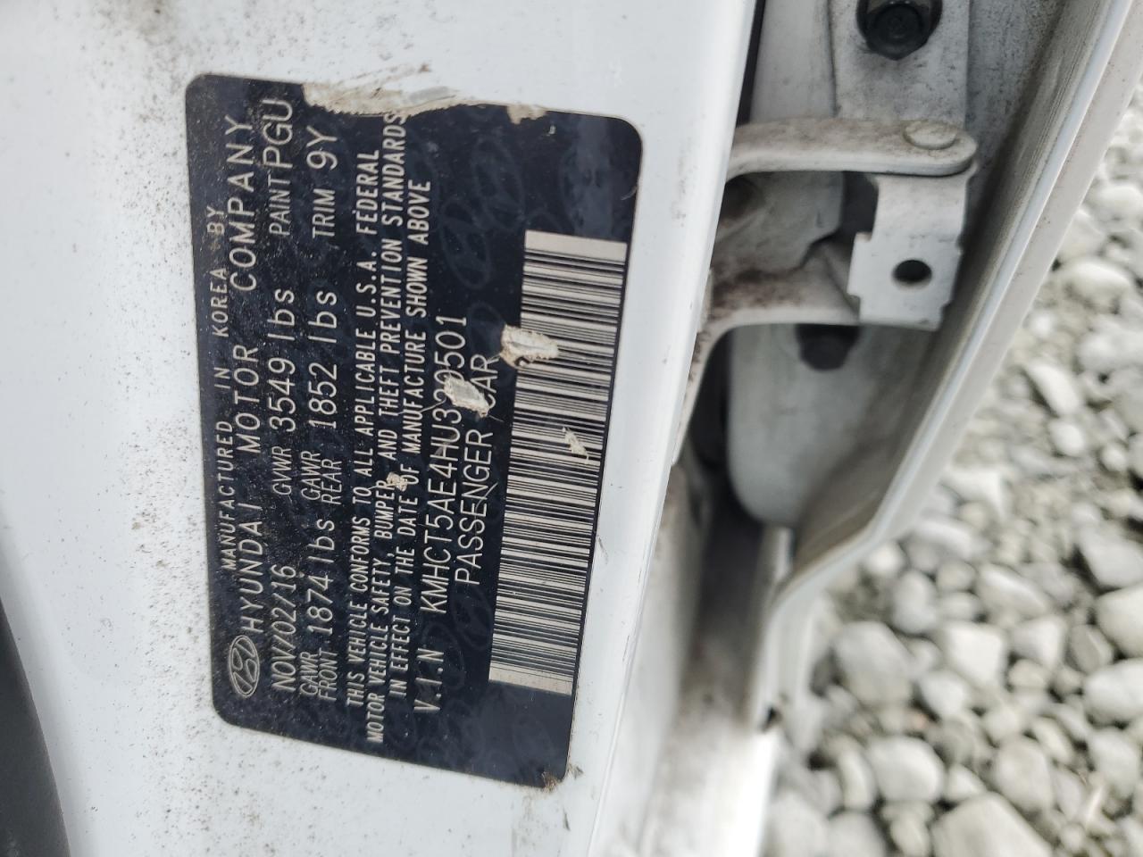 2017 Hyundai Accent Se VIN: KMHCT5AE4HU320501 Lot: 82323235