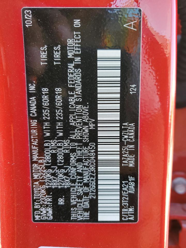 2024 Lexus Nx 350 Premium VIN: 2T2GGCEZ3RC048450 Lot: 84786955