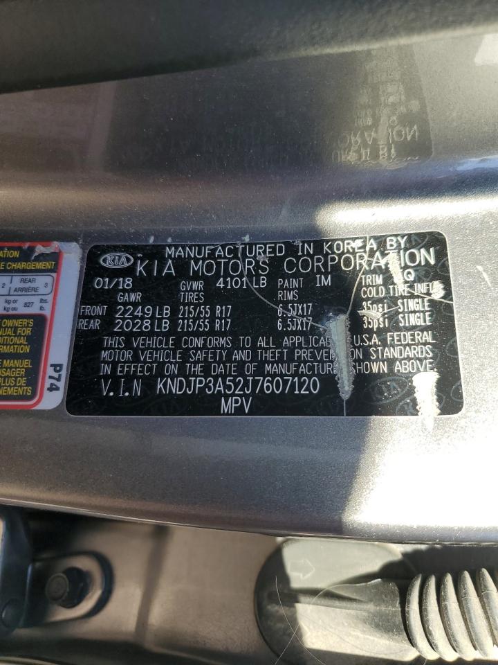 2018 Kia Soul + VIN: KNDJP3A52J7607120 Lot: 82330915