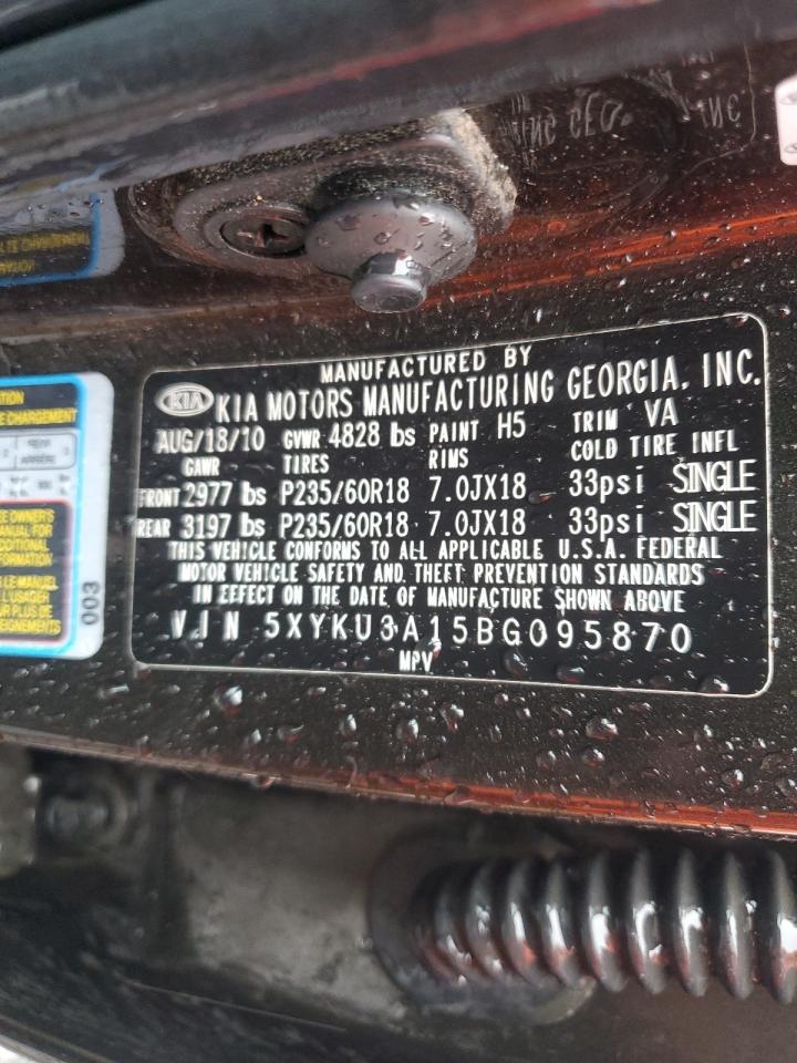 2011 Kia Sorento Ex VIN: 5XYKU3A15BG095870 Lot: 86340305