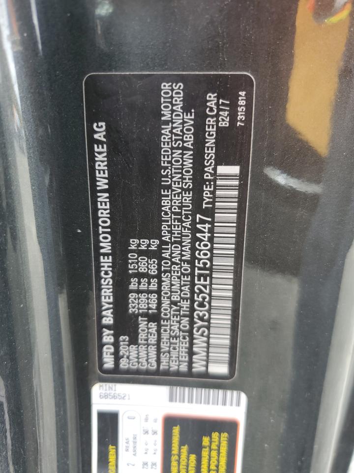 2014 Mini Cooper Roadster S VIN: WMWSY3C52ET566447 Lot: 90548385