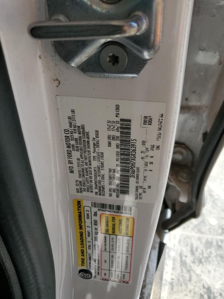 2016 Ford Fusion Se VIN: 3FA6P0H7XGR363915 Lot: 82190865