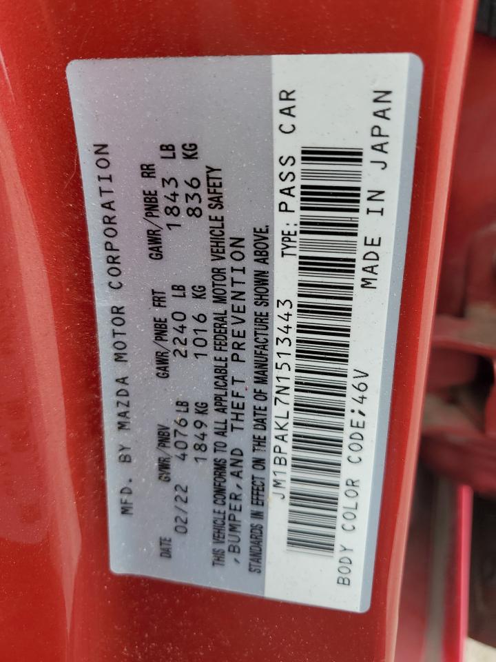 2022 Mazda 3 Select VIN: JM1BPAKL7N1513443 Lot: 90129985