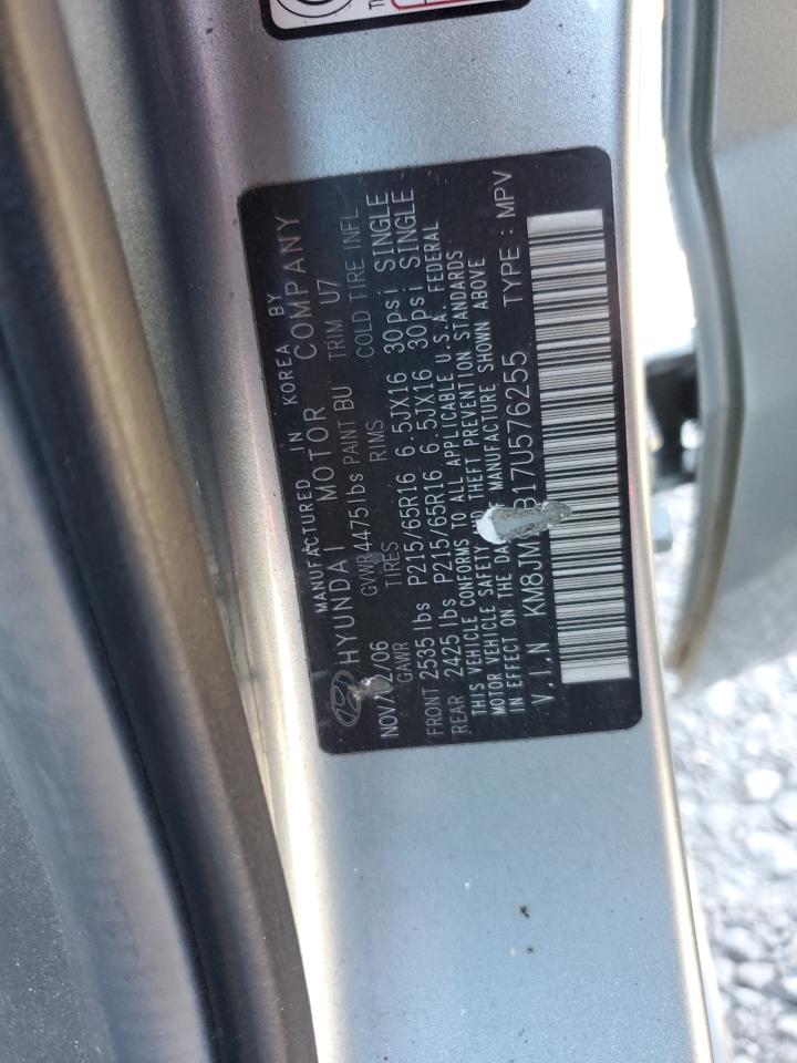 2007 Hyundai Tucson Gls VIN: KM8JM12B17U576255 Lot: 85519405