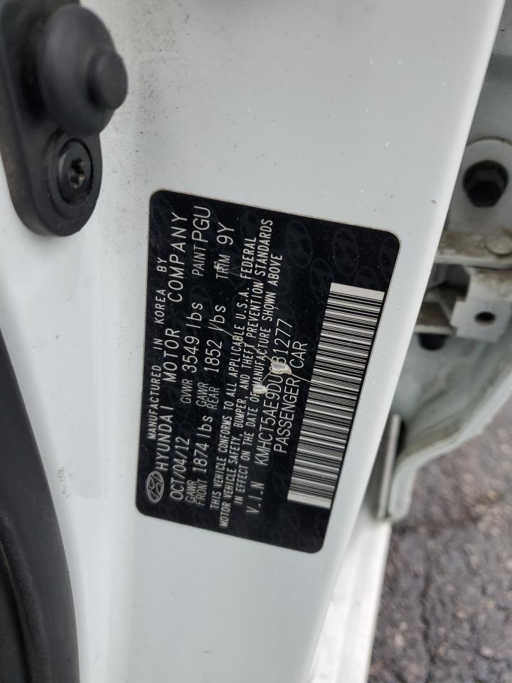 2013 Hyundai Accent Gls VIN: KMHCT5AE9DU081277 Lot: 90604865