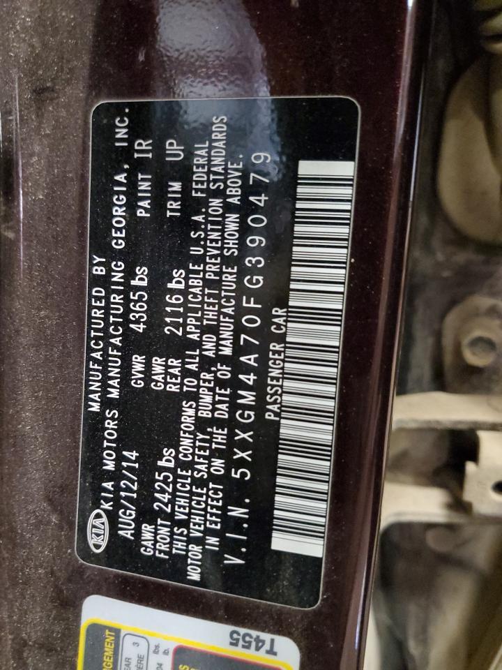 2015 Kia Optima Lx VIN: 5XXGM4A70FG390479 Lot: 82217245