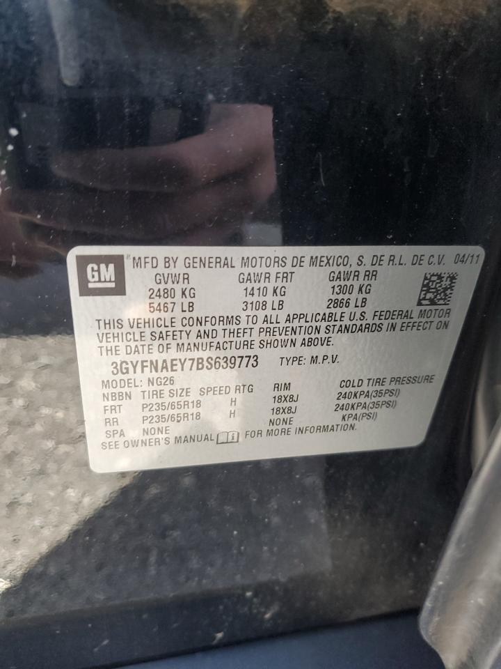 2011 Cadillac Srx Luxury Collection VIN: 3GYFNAEY7BS639773 Lot: 90700215