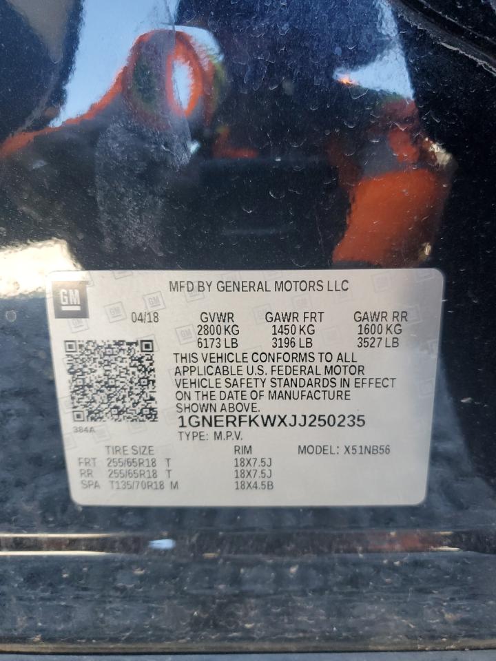 2018 Chevrolet Traverse Ls VIN: 1GNERFKWXJJ250235 Lot: 82390275