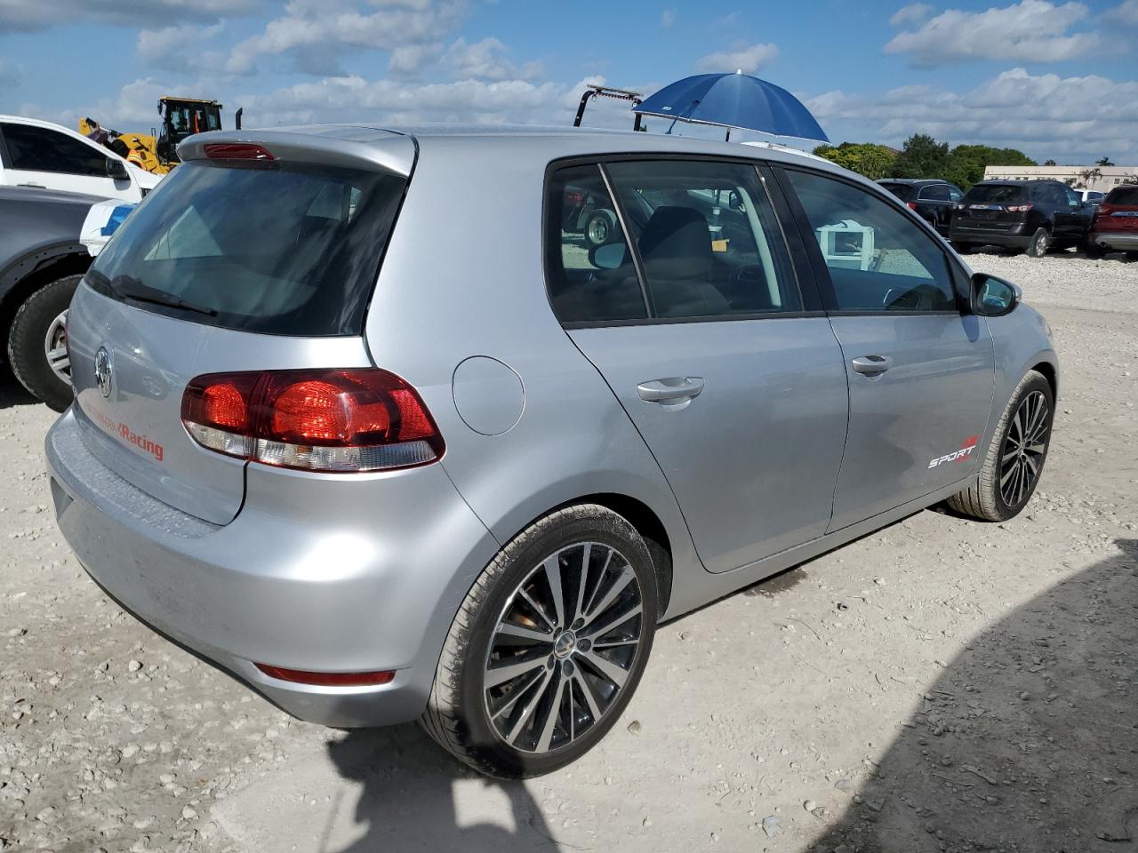 2014 Volkswagen Golf silver hatchback gas WVWDB7AJ8EW011893 photo #4