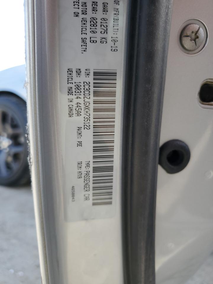 2019 Dodge Challenger Gt VIN: 2C3CDZJGXKH735122 Lot: 81994815