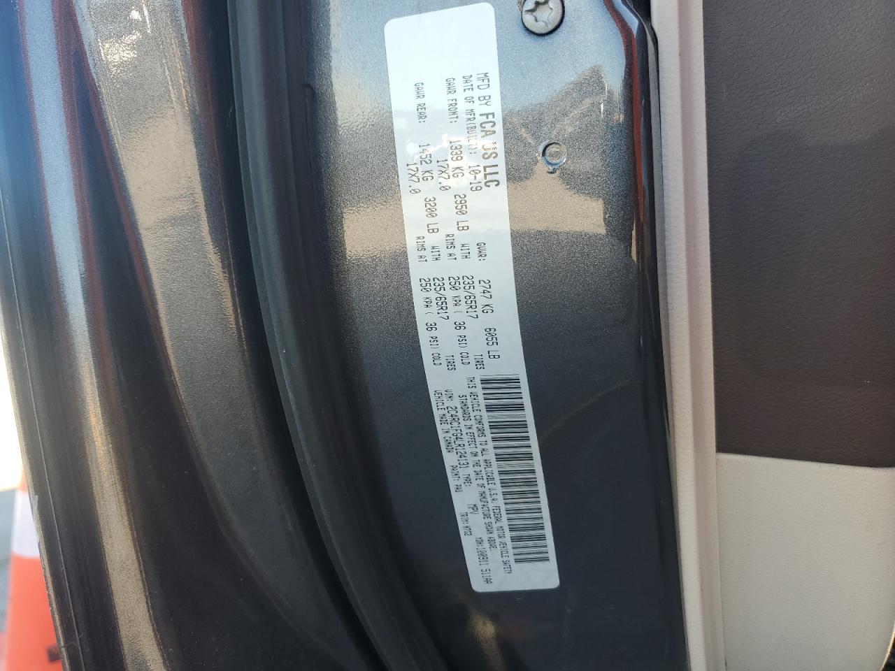 2020 Chrysler Pacifica Touring VIN: 2C4RC1FG4LR124131 Lot: 86478615